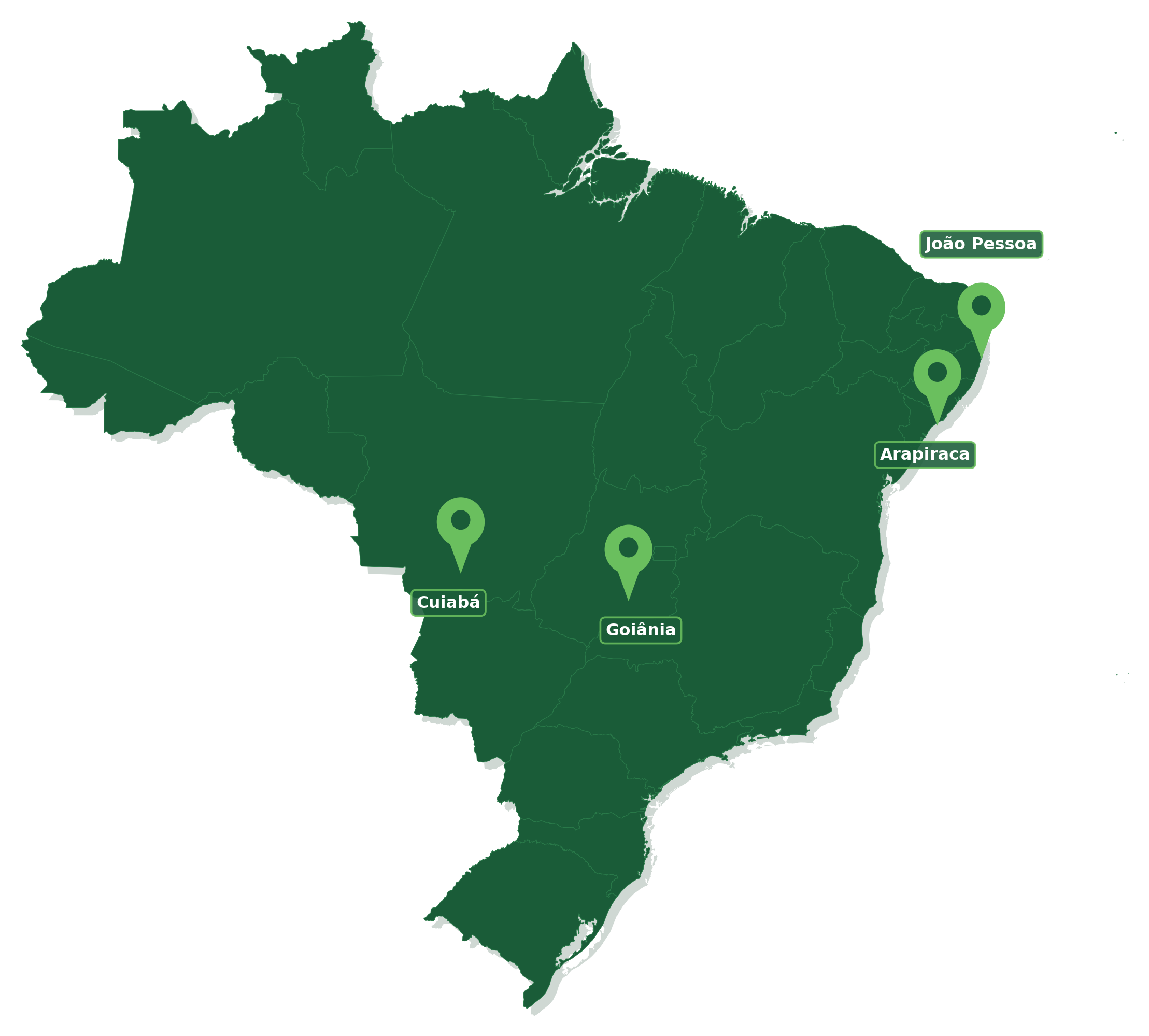 Mapa das Regionais do Movimento Mais Brasil